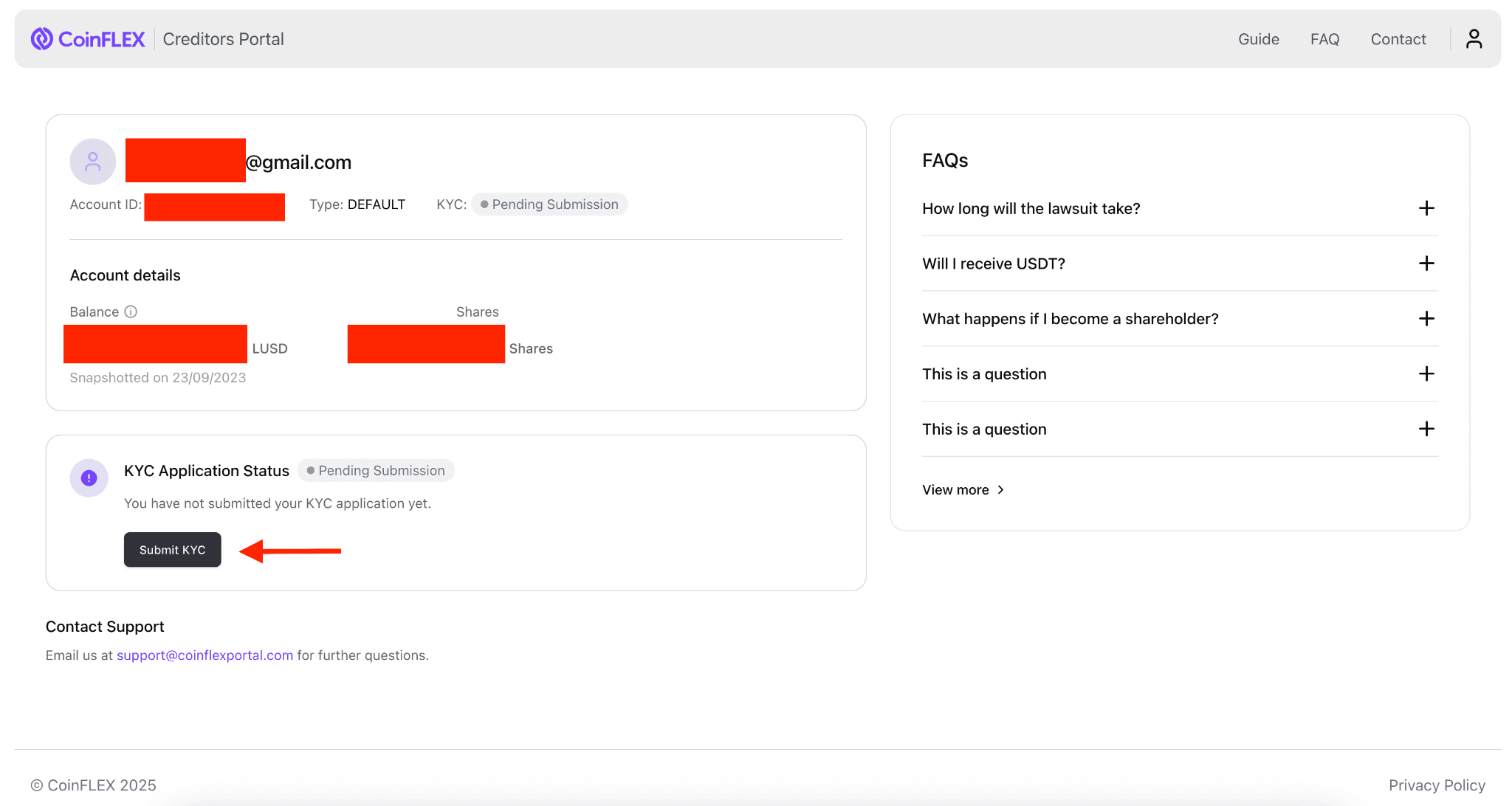 KYC Guide Step 1